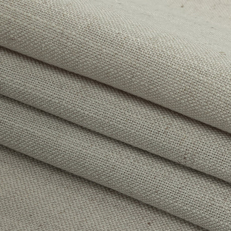 Polyester, Viscose and Linen Woven - Ivory - British Imported
