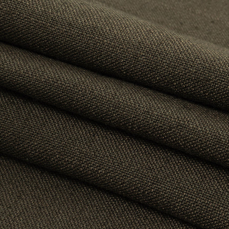 Polyester, Viscose and Linen Woven - Mocha - British Imported