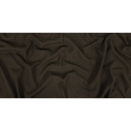 Polyester, Viscose and Linen Woven - Mocha - British Imported