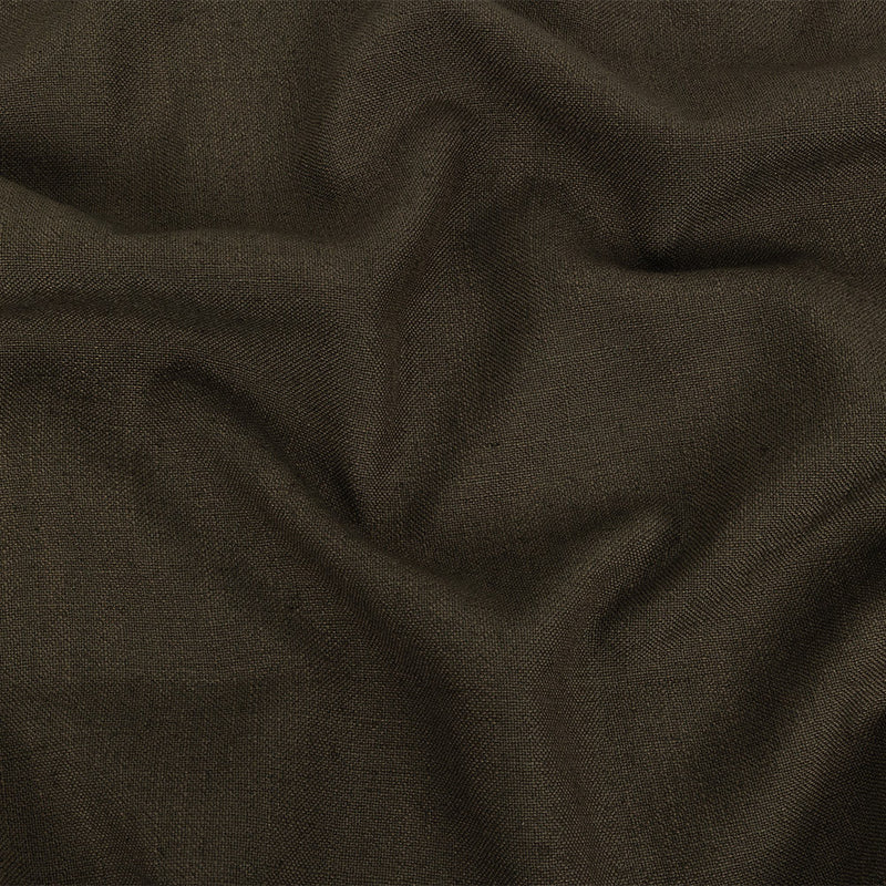 Polyester, Viscose and Linen Woven - Mocha - British Imported