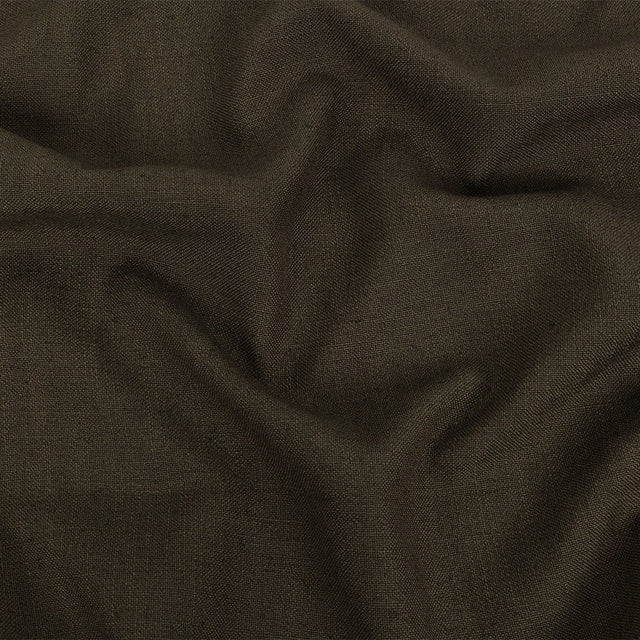 Polyester, Viscose and Linen Woven - Mocha - British Imported