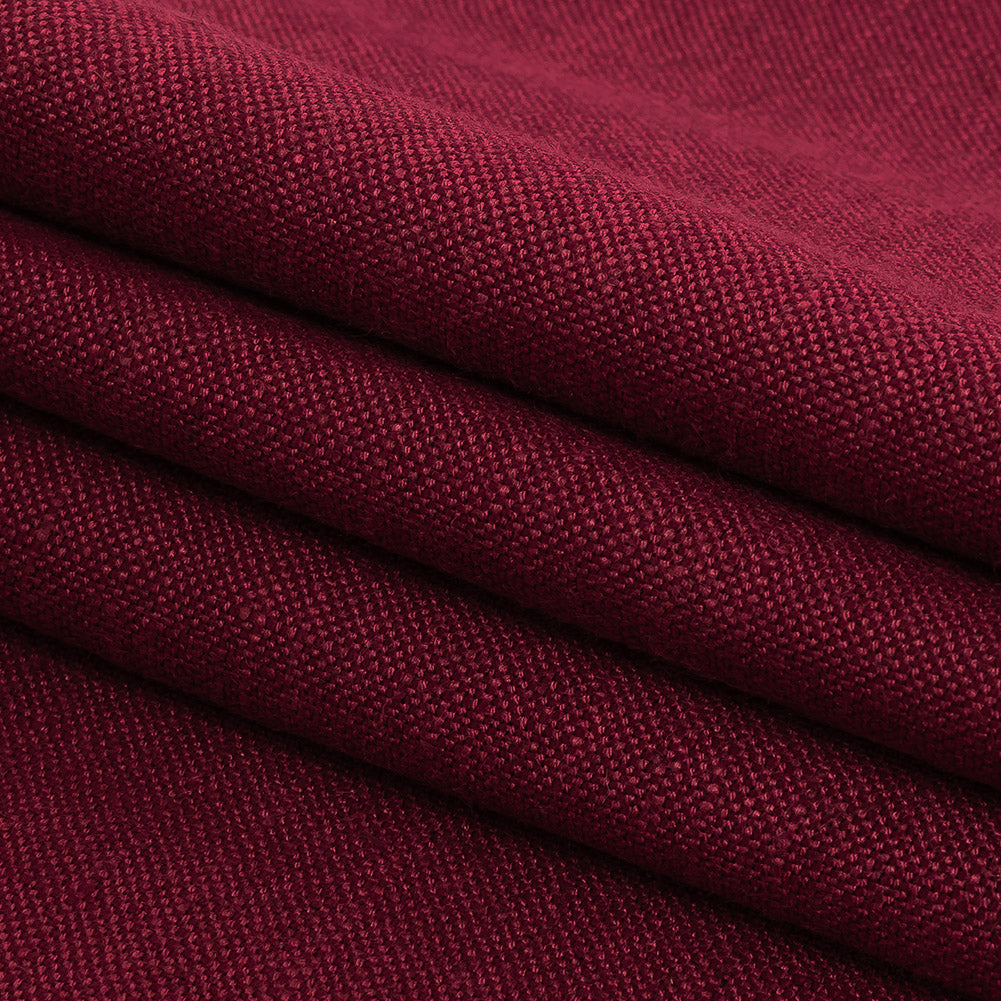 Polyester, Viscose and Linen Woven - Mulberry - British Imported