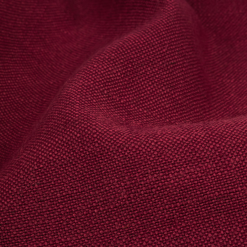 Polyester, Viscose and Linen Woven - Mulberry - British Imported
