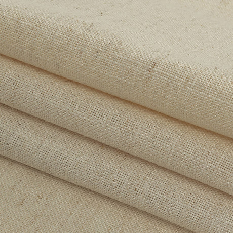 Polyester, Viscose and Linen Woven - Oyster - British Imported