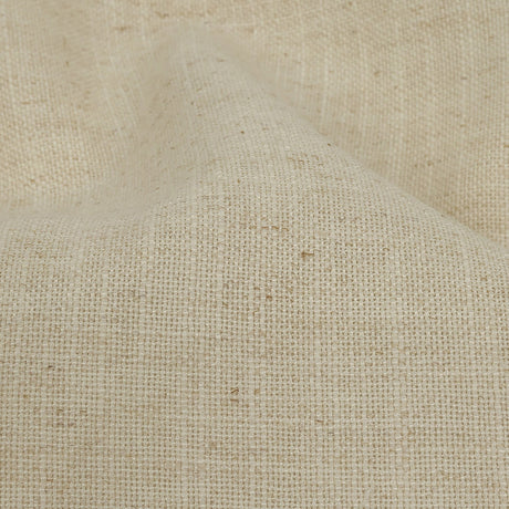 Polyester, Viscose and Linen Woven - Oyster - British Imported