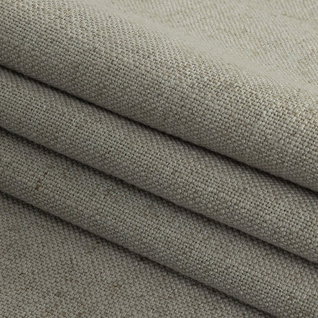 Polyester, Viscose and Linen Woven - Pebble - British Imported