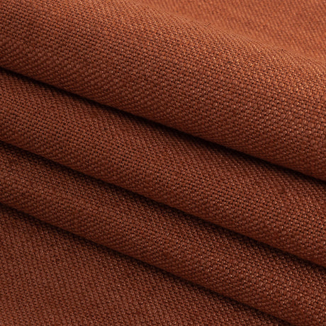 Polyester, Viscose and Linen Woven - Rust - British Imported