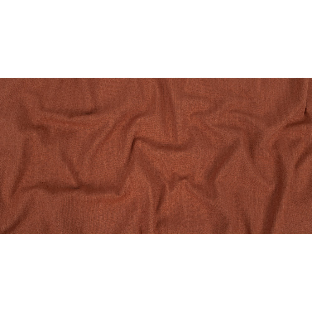 Polyester, Viscose and Linen Woven - Rust - British Imported