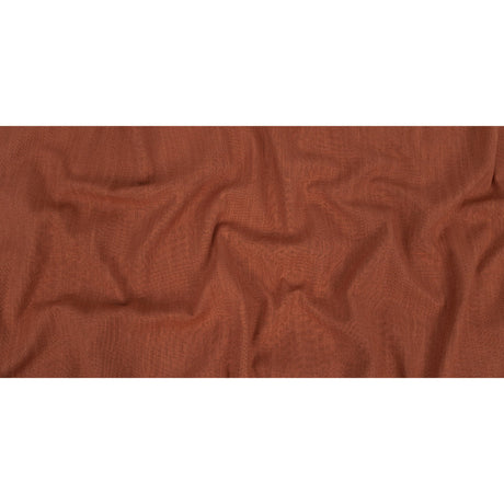 Polyester, Viscose and Linen Woven - Rust - British Imported
