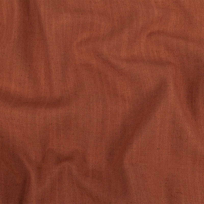Polyester, Viscose and Linen Woven - Rust - British Imported