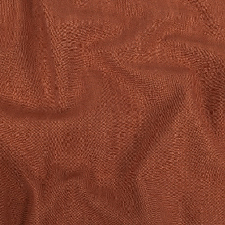 Polyester, Viscose and Linen Woven - Rust - British Imported