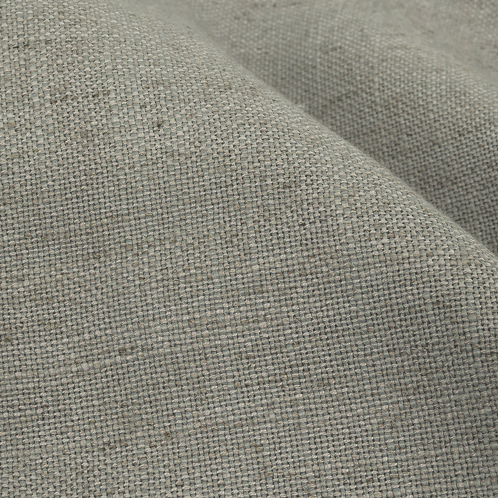 Polyester, Viscose and Linen Woven - Silver - British Imported