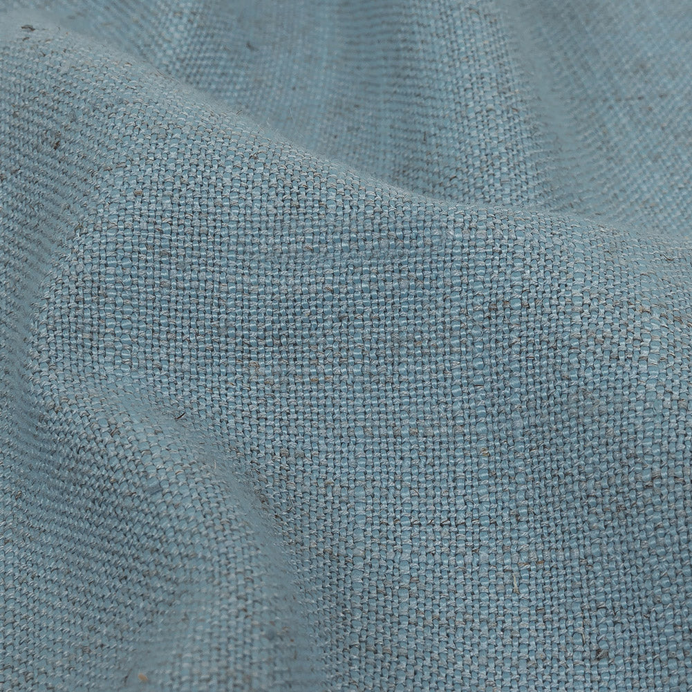 Polyester, Viscose and Linen Woven - Sky - British Imported