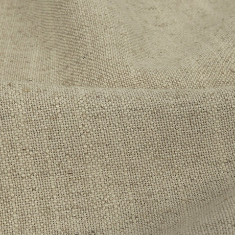 Polyester, Viscose and Linen Woven - Stone - British Imported