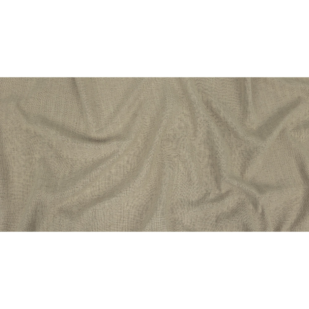 Polyester, Viscose and Linen Woven - Stone - British Imported