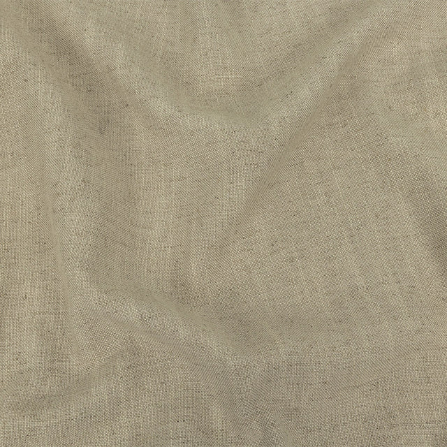 Polyester, Viscose and Linen Woven - Stone - British Imported