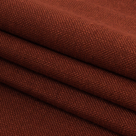 Polyester, Viscose and Linen Woven - Terracotta - British Imported