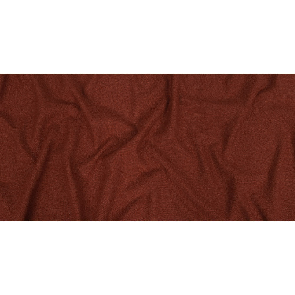 Polyester, Viscose and Linen Woven - Terracotta - British Imported