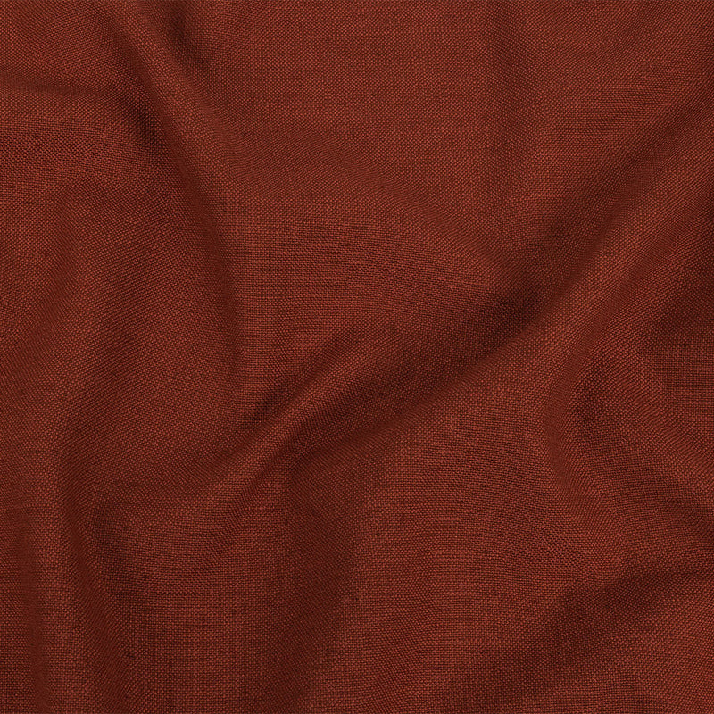 Polyester, Viscose and Linen Woven - Terracotta - British Imported