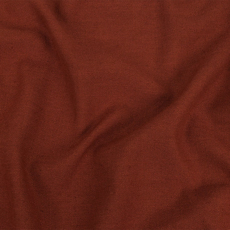 Polyester, Viscose and Linen Woven - Terracotta - British Imported