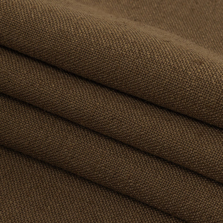 Polyester, Viscose and Linen Woven - Toffee - British Imported