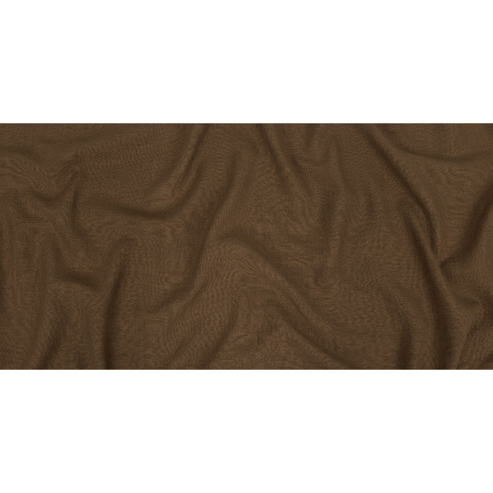 Polyester, Viscose and Linen Woven - Toffee - British Imported