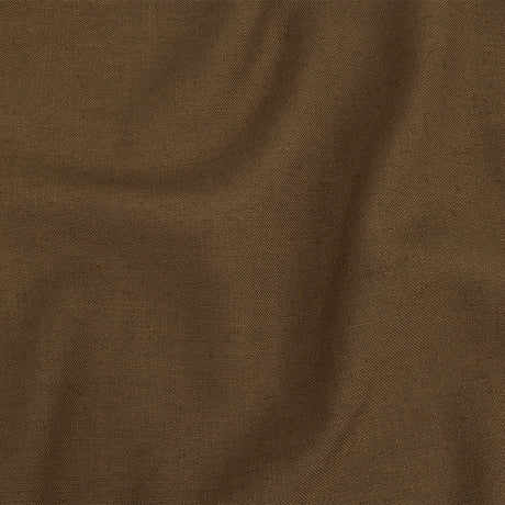 Polyester, Viscose and Linen Woven - Toffee - British Imported