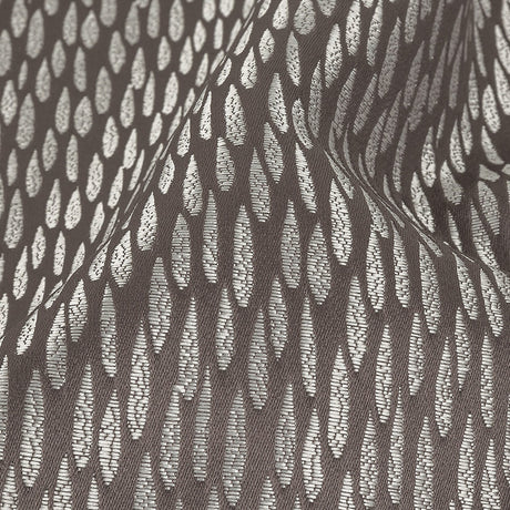 Luminous Drapery Jacquard - Charcoal Raindrops - British Imported