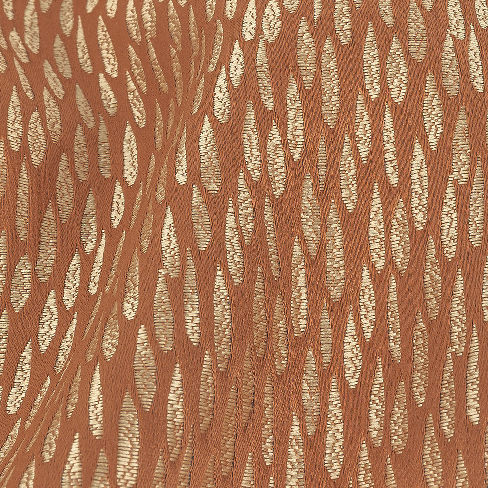 Luminous Drapery Jacquard - Coral Raindrops - British Imported