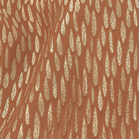 Luminous Drapery Jacquard - Coral Raindrops - British Imported