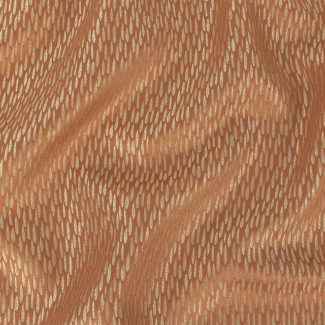 Luminous Drapery Jacquard - Coral Raindrops - British Imported