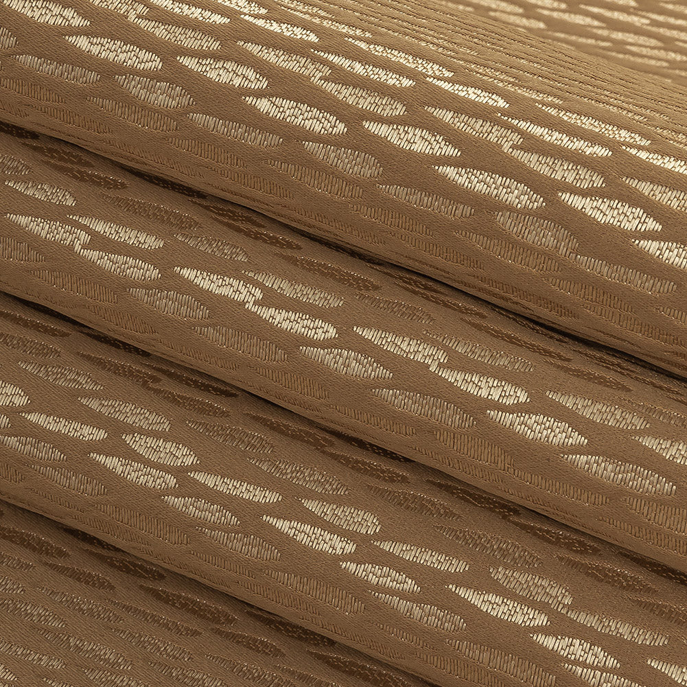 Luminous Drapery Jacquard - Gold Raindrops - British Imported
