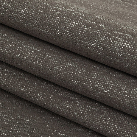 Metallic Drapery Woven - Charcoal - British Imported
