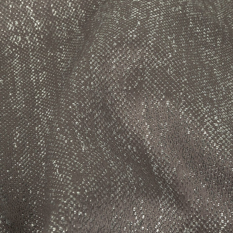 Metallic Drapery Woven - Charcoal - British Imported