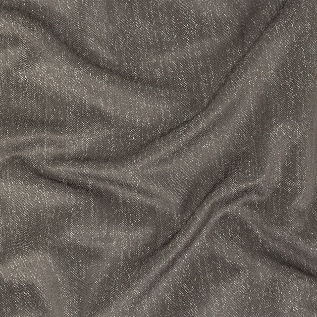 Metallic Drapery Woven - Charcoal - British Imported