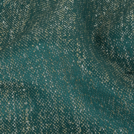 Metallic Drapery Woven - Emerald - British Imported