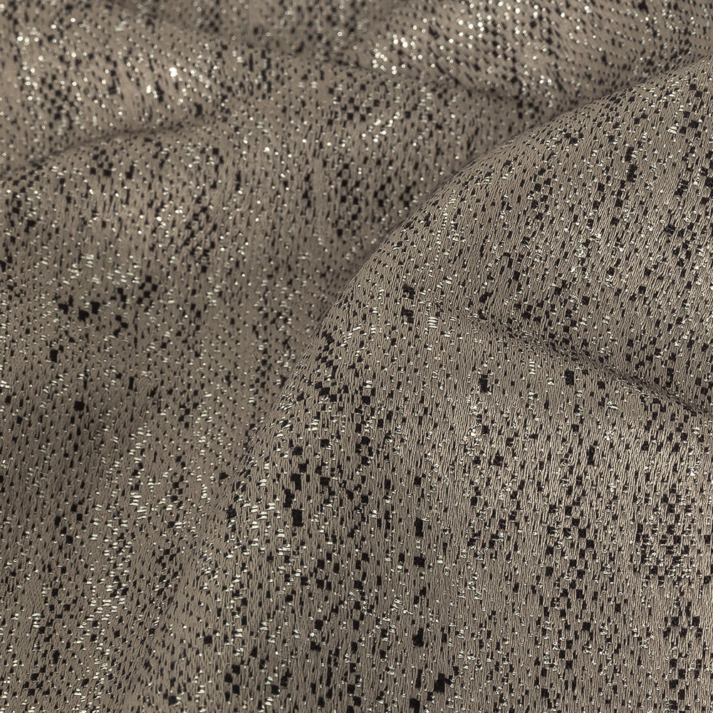 Metallic Drapery Woven - Pewter - British Imported
