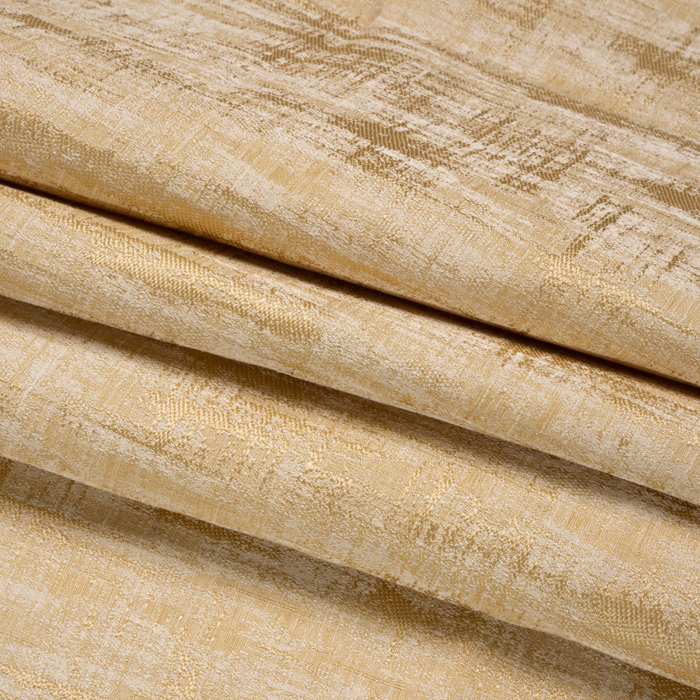 Drapery Jacquard - Gold Distressed Abstract - British Imported