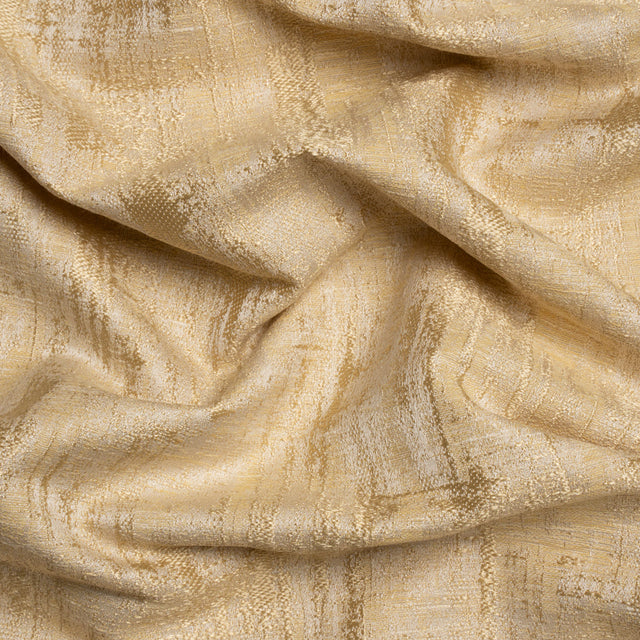 Drapery Jacquard - Gold Distressed Abstract - British Imported