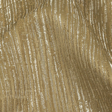 Recycled Polyester Jacquard - Gold Striated - British Imported