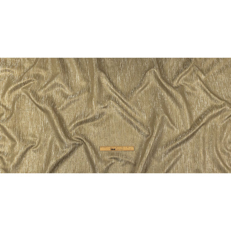 Recycled Polyester Jacquard - Gold Striated - British Imported