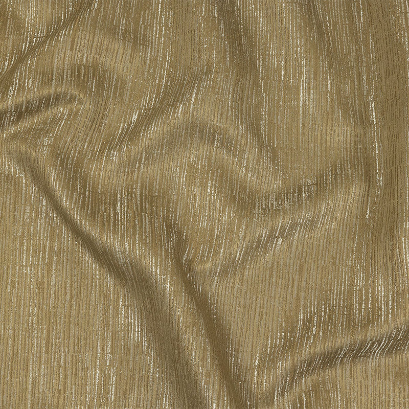 Recycled Polyester Jacquard - Gold Striated - British Imported