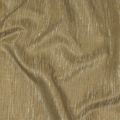 Recycled Polyester Jacquard - Gold Striated - British Imported
