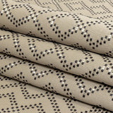 Recycled Polyester Jacquard - Champagne Geometric Diamonds - British Imported