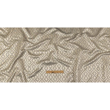 Recycled Polyester Jacquard - Champagne Geometric Diamonds - British Imported