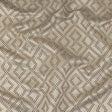 Recycled Polyester Jacquard - Champagne Geometric Diamonds - British Imported
