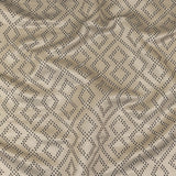 Recycled Polyester Jacquard - Champagne Geometric Diamonds - British Imported