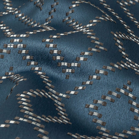 Recycled Polyester Jacquard - Danube Geometric Diamonds - British Imported