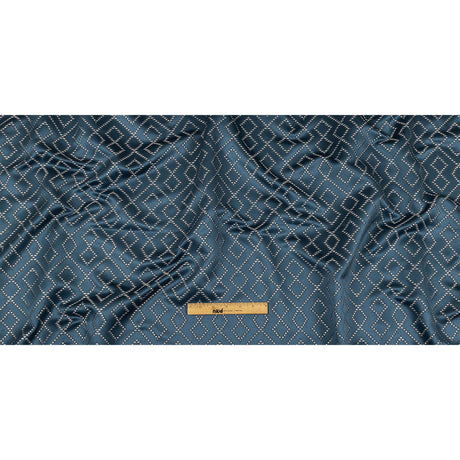 Recycled Polyester Jacquard - Danube Geometric Diamonds - British Imported