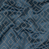 Recycled Polyester Jacquard - Danube Geometric Diamonds - British Imported